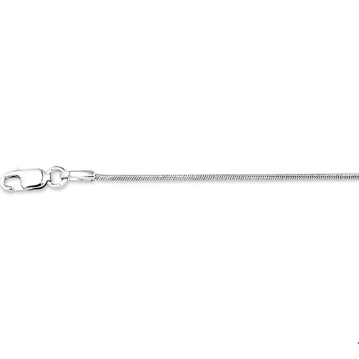Beschrijving: Witgouden slangen collier. 
Uniekenummer serie: 26798
Verpakt per: 1
Doelgroep: unisex
Breedte: 1 mm
Langste lengte: 42 mm