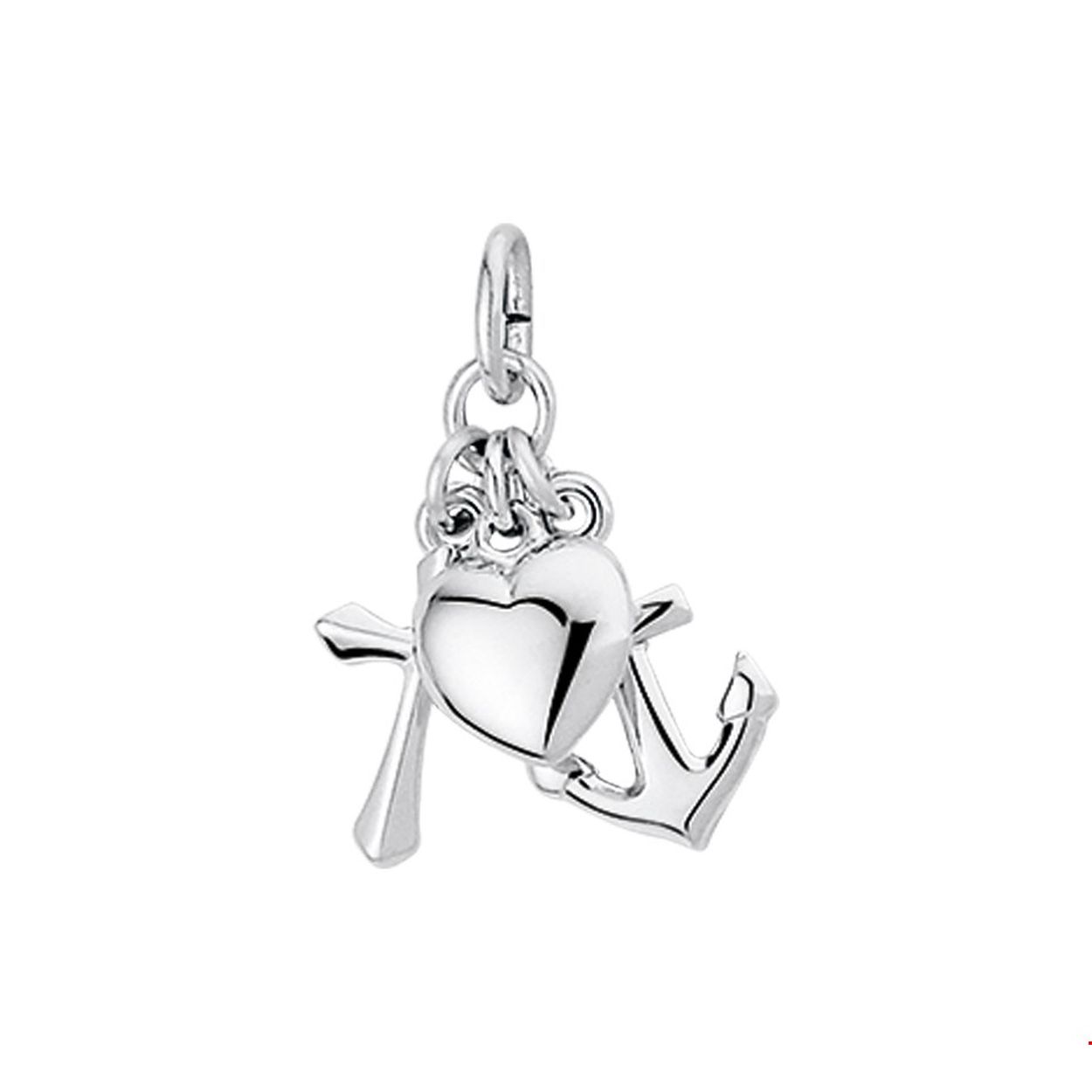 Beschrijving: Gouden hanger met geloof hoop en liefde bedels. 
Verpakt per: 1
Doelgroep: unisex
Hoogte: 20 mm