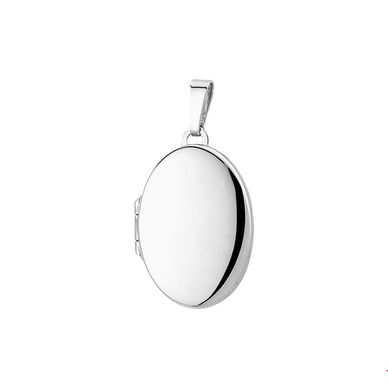 14K witgouden medaillon met een poli afwerking. 
Verpakt per: 1
Doelgroep: dames
Breedte: 17 mm
Hoogte: 23.5 mm