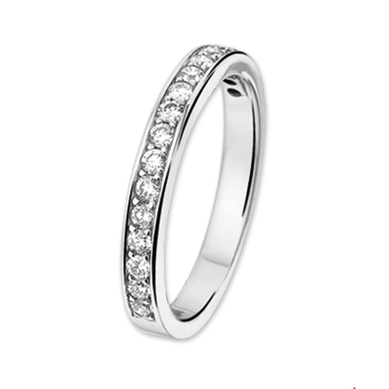 De Witgouden ring met briljant, straalt elegantie uit. Met een ringmaat van 57, is deze ring perfect voor speciale gelegenheden en dagelijkse verfijning. Draag deze prachtige ring solo voor een subtiele uitstraling of combineer met andere sieraden voor een gedurfde look. Een tijdloze toevoeging aan elke sieradencollectie. 