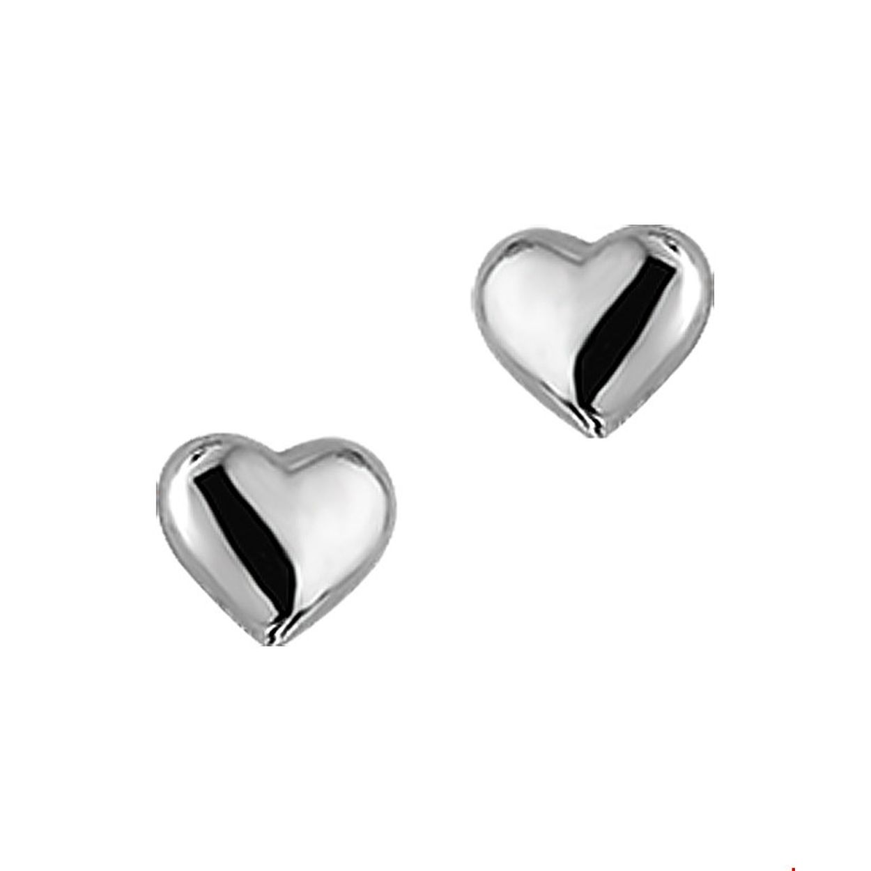 Witgouden oorknoppen met een hart. 
Doelgroep: dames
Breedte: 5.5 mm
Hoogte: 5 mm