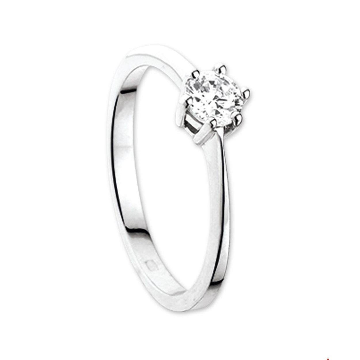 Beschrijving: Witgouden ring met zirkonia. 
Uniekenummer serie: 30320
Verpakt per: 1
Doelgroep: dames
Ringmaat: 18.00 mm (57)
Zetting: solitaire (chatonzetting)