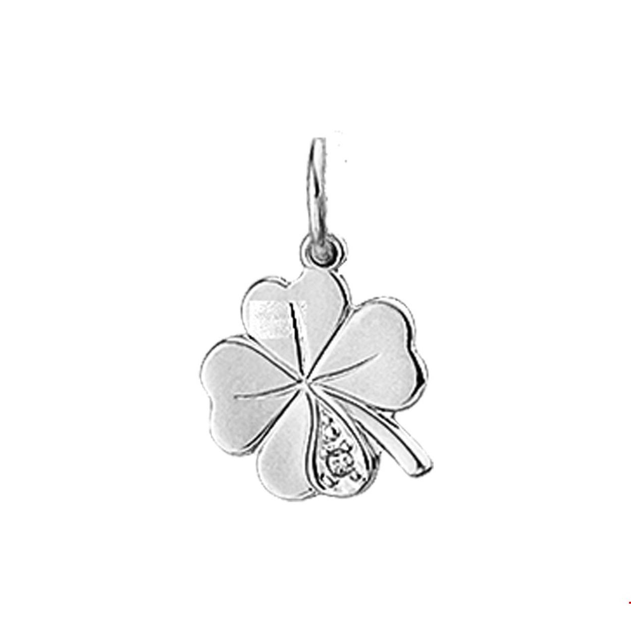 Beschrijving: Een klavertje vier is natuurlijk het eeuwenoude symbool voor geluk. Met deze hanger draag je het geluk altijd bij je. Details: Geelgouden bedel met een klaver en diamant. 
Verpakt per: 1
Doelgroep: unisex
Breedte: 10 mm
Hoogte: 12 mm
Zetting: solitaire