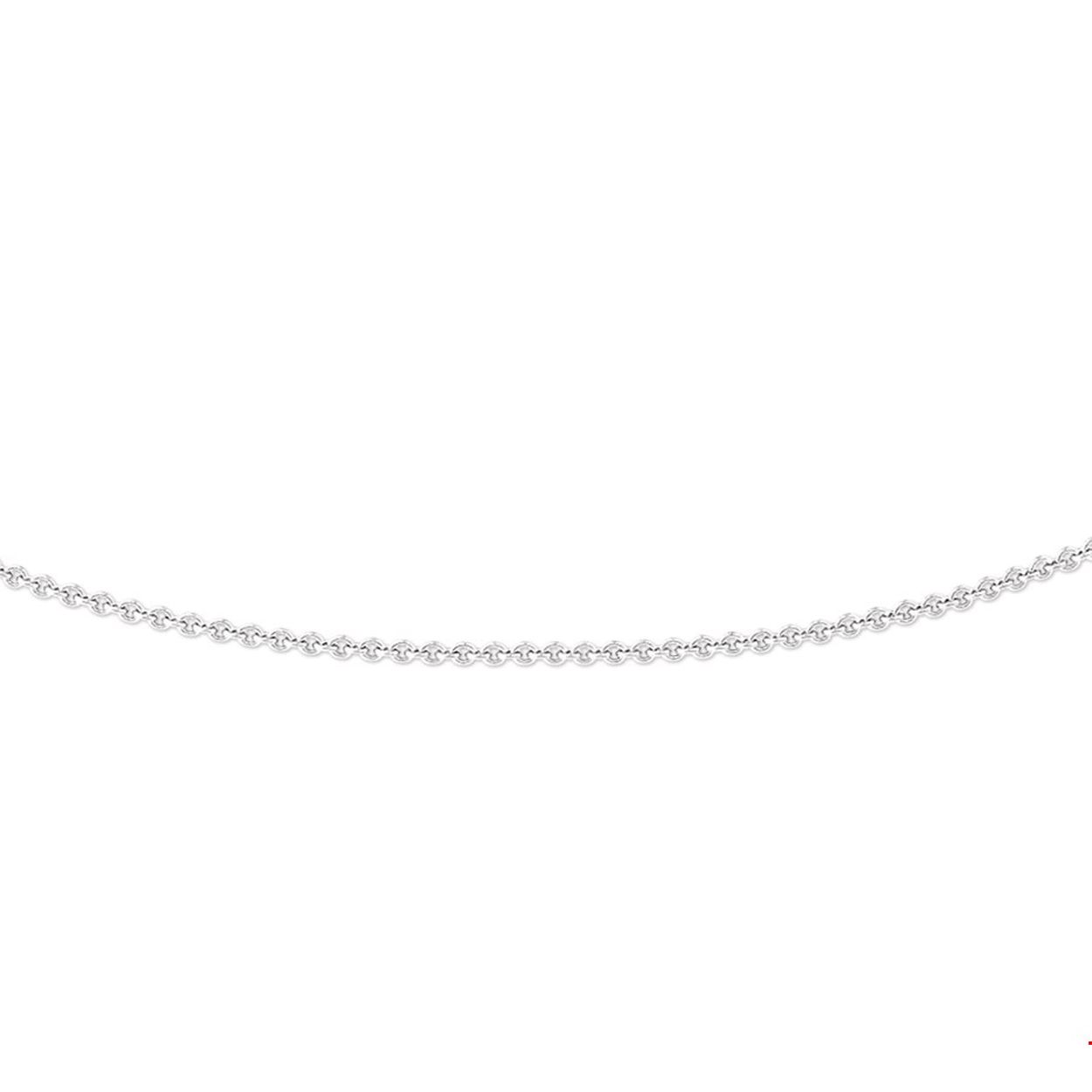 Huiscollectie - 14kt witgouden anker collier