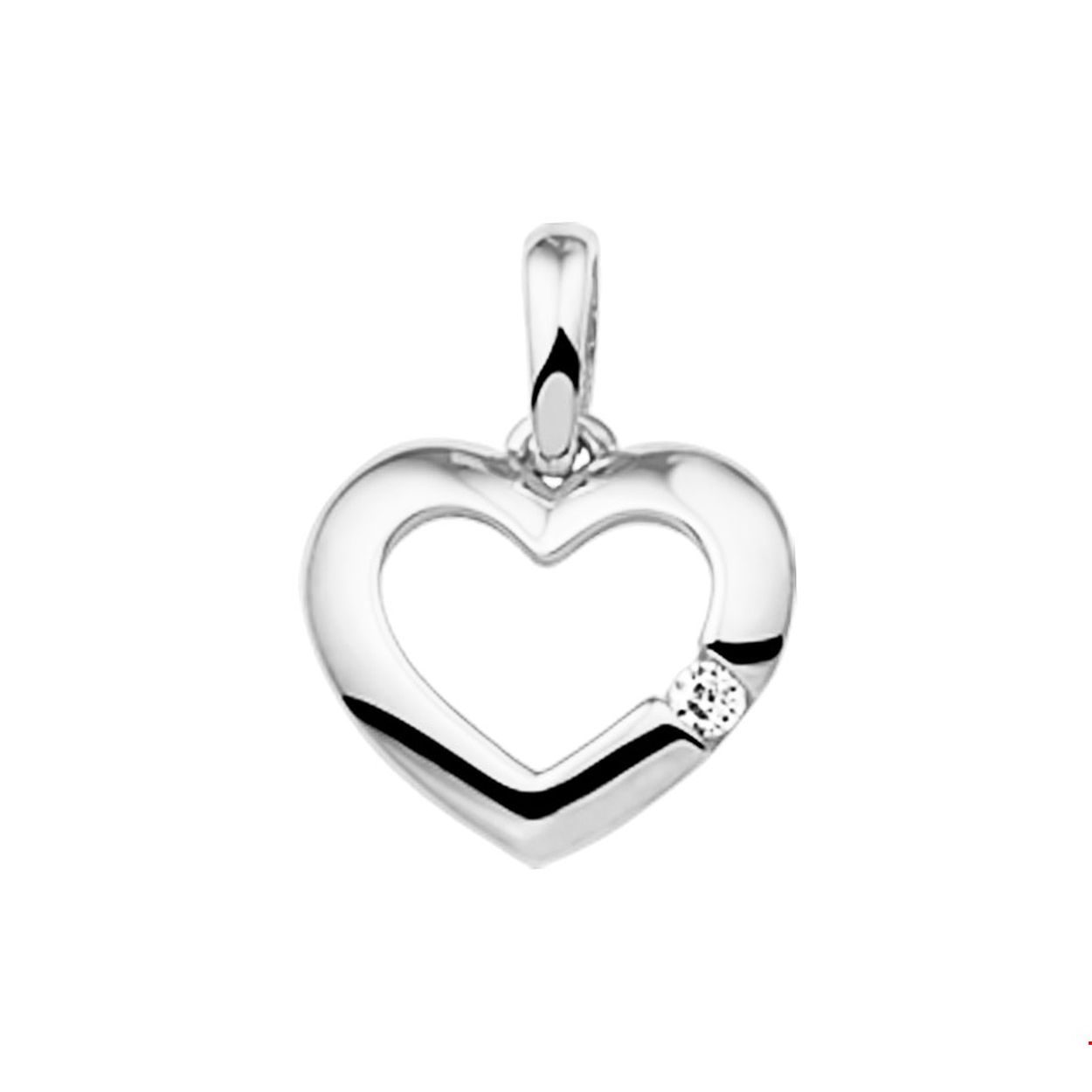 Beschrijving: Witgouden hart uitgevoerd met een ingespannen solitaire zirkonia en heeft een afmeting van 11 x 11.5mm. Deze hanger kan gecombineerd worden met een collier uit onze collectie deze hebben wij in verschillende schakels lengtes en breedtes. Tip: Leuk om kado te doen aan je geliefde of aan een van je dierbaren!. 
Verpakt per: 1
Doelgroep: dames
Breedte: 11.5 mm
Hoogte: 11 mm
Zetting: solitaire (span zetting)