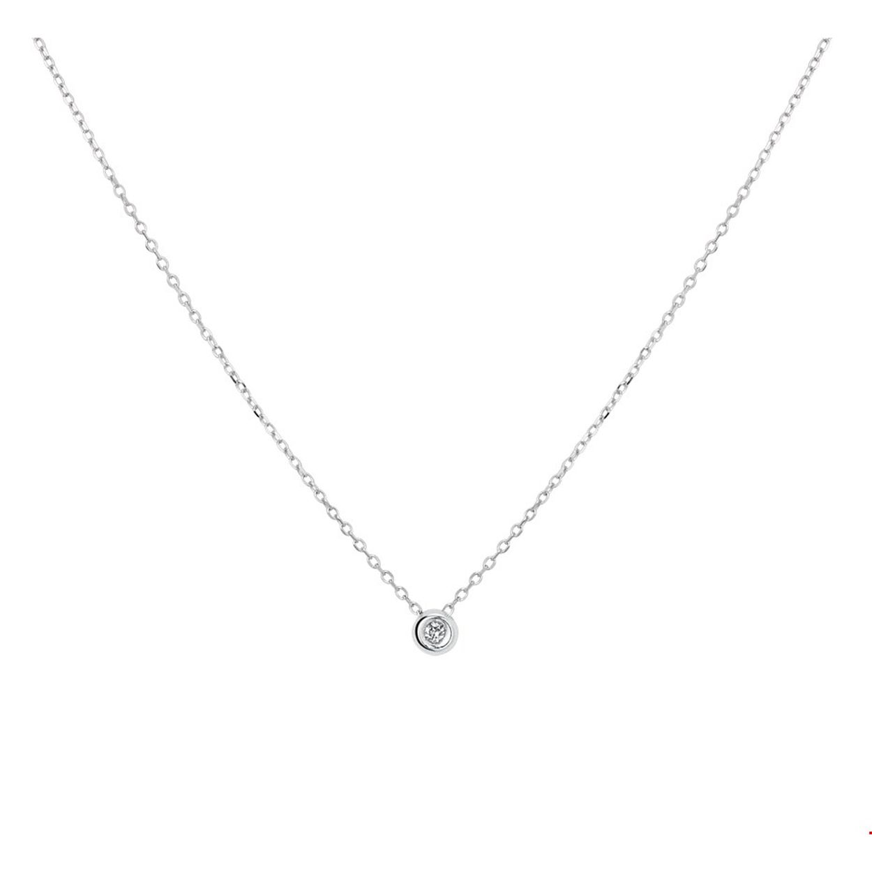 Doelgroep: dames
Breedte: 1 mm
Kortste lengte: 41 cm
Langste lengte: 45 cm
Zetting: solitaire (chatonzetting)