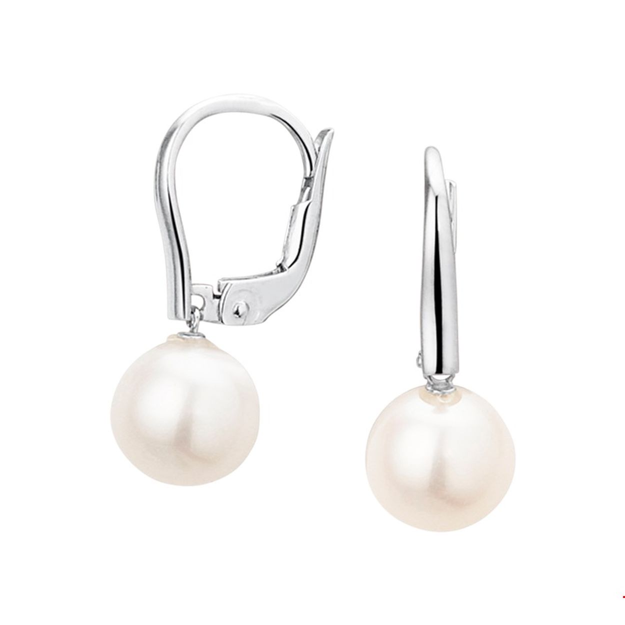 Klassiek witgouden oorhangers met een brisur haak met een totale hoogte van 2.1cm buis van 2mm en uitgevoerd met een glanzende zoetwaterparel van 8mm. Perfect voor een avond stralen in stijl waar u wilt stralen met luxe sieraden. Deze oorhangers geven elke outfit een glamorous uitstraling. Let yourself shine!.