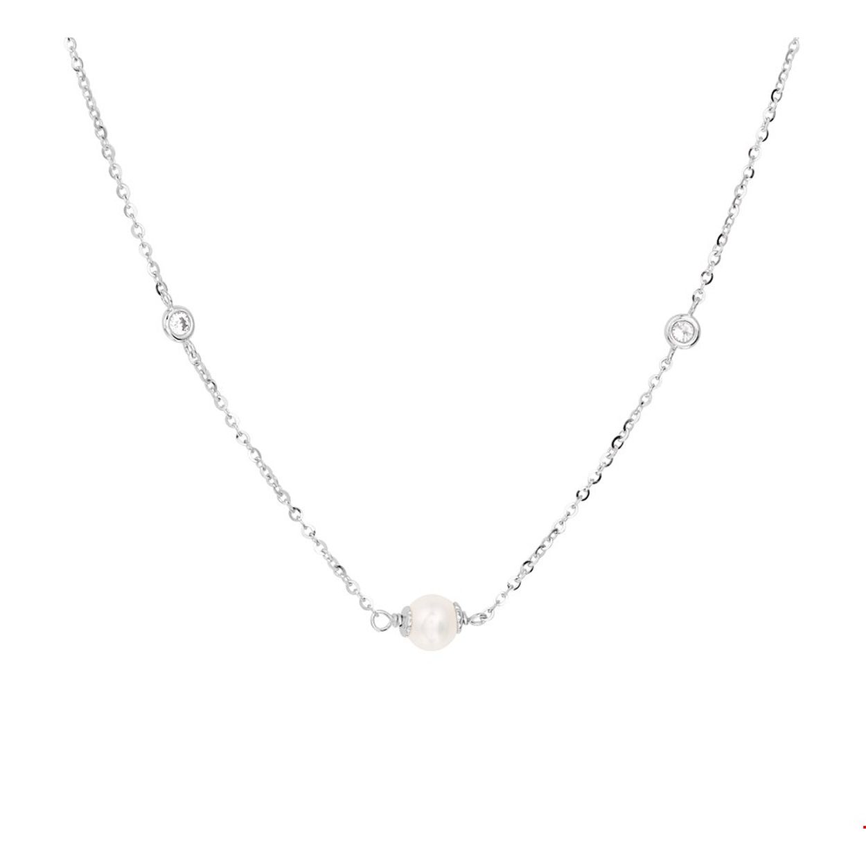 Beschrijving: Stijlvol witgouden 1.2mm brede anker collier met een lengte van 42cm en een extensie van 3cm uitgevoerd met briljant geslepen zirkonia in een zetkast van 3mm en een zoetwaterparel van 5mm. Het collier is te combineren met bijpassende sieraden uit onze collectie.
Verpakt per: 1
Doelgroep: dames
Breedte: 1.2 mm
Kortste lengte: 42 mm
Langste lengte: 45 mm