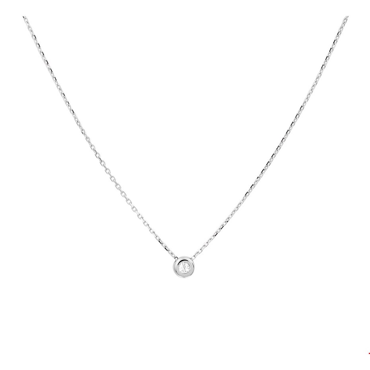 Beschrijving: Klassiek witgouden 1mm anker collier met draaglengtes van 42cm 44cm en 46cm uitgevoerd met een briljant geslepen zirkonia in in zetkast van 4.5mm. Door het simplistische model is dit collier perfect te combineren met andere sieraden. Tip: Combineer dit collier met andere sieraden uit onze collectie of met sieraden vanuit je eigen stash en creeer zo elke keer weer een nieuwe look!.
Verpakt per: 1
Doelgroep: dames
Breedte: 1 mm
Kortste lengte: 42 mm
Langste lengte: 46 mm
Zetting: solitaire (kastzetting)