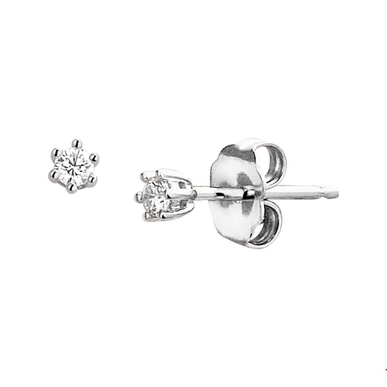 Beschrijving: Witgouden oorknoppen met diamant.
Verpakt per: 1
Doelgroep: dames
Zetting: solitaire (chatonzetting)