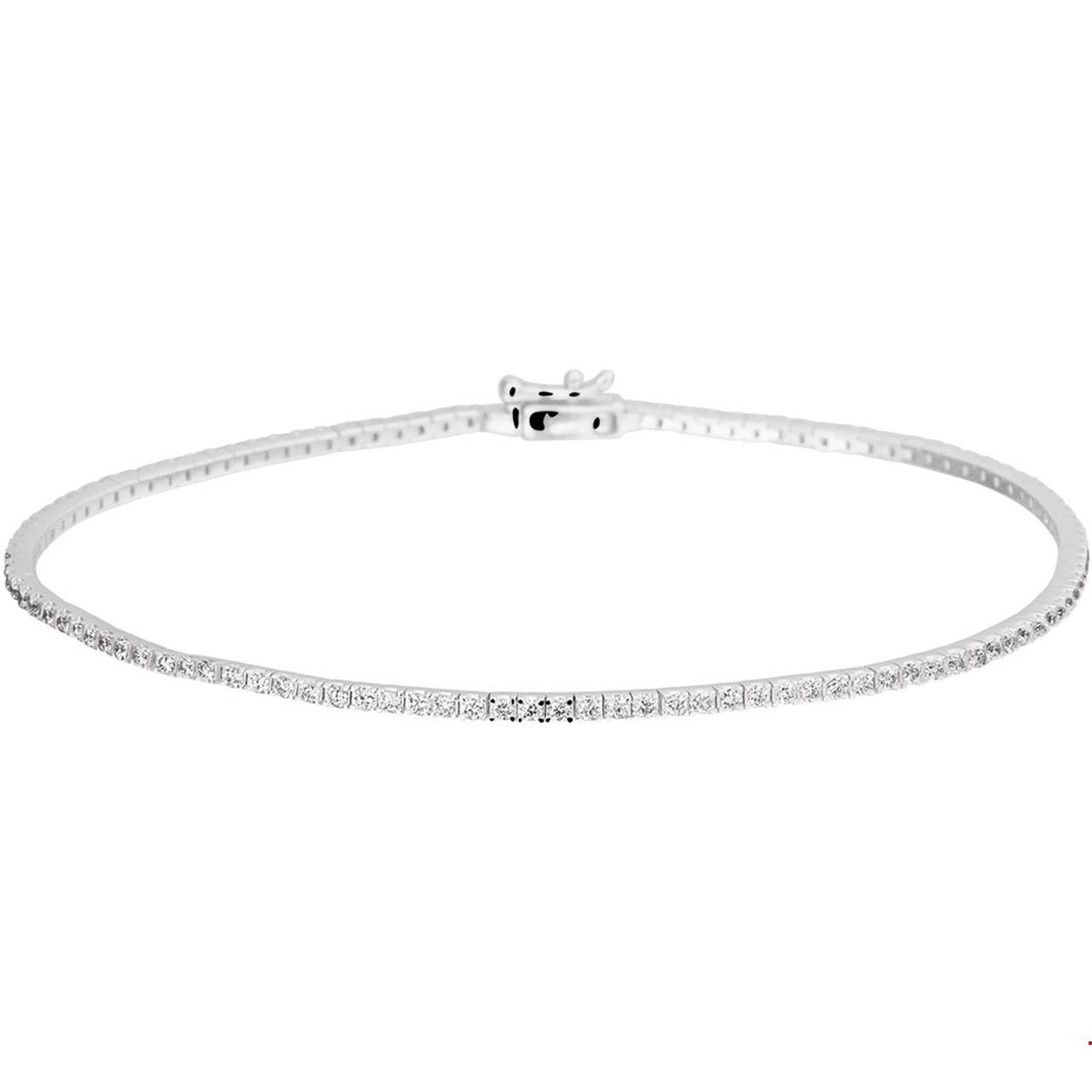 14. kt wit gd briljant tennisarmband  1.00 ct G-SI  18.cm