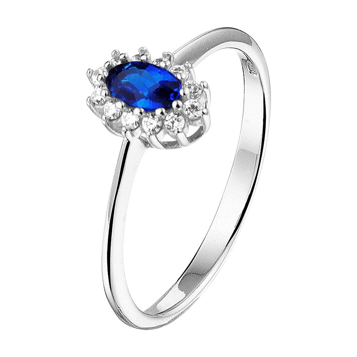 Beschrijving: Chique witgouden ring met een breedte van 9mm uitgevoerd met een synthetische saffier van 5x3mm en een luxe rijzetting met briljant geslepen zirkonia. De ring is goed te combineren met bijpassende sieraden uit onze collectie.
Doelgroep: dames
Ringmaat: 17.25 mm (54)
Breedte: 9 mm