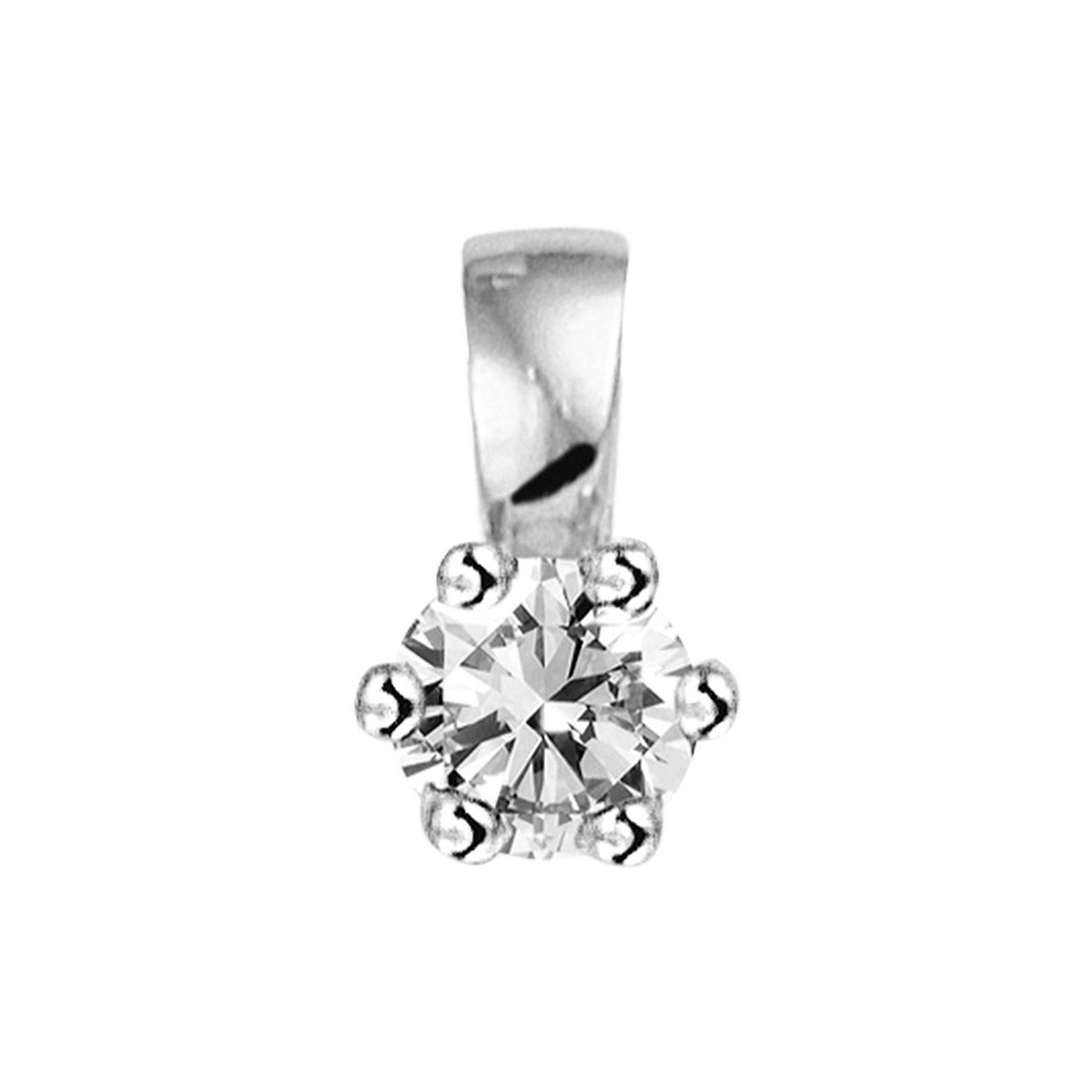 Beschrijving: Luxe witgouden hanger met afmetingen van 7 x 4mm uitgevoerd met een briljant geslepen diamant van 0.10ct. Tip: Perfect kado voor dierbare of geliefde! Diamonds are girls best friend!
Verpakt per: 1
Doelgroep: dames
Breedte: 4 mm
Hoogte: 7 mm
Zetting: solitaire (chatonzetting)