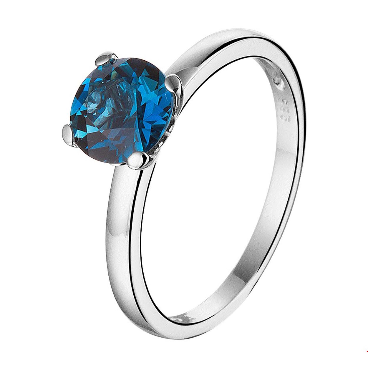 Beschrijving: Stijlvolle witgouden ring met een breedte van 7mm. De combinatie van witgoud en London blue topaas maken dit sieraad tot een ware eyecatcher. Tip: Leuk om kado te geven! Zie je ze al stralen?