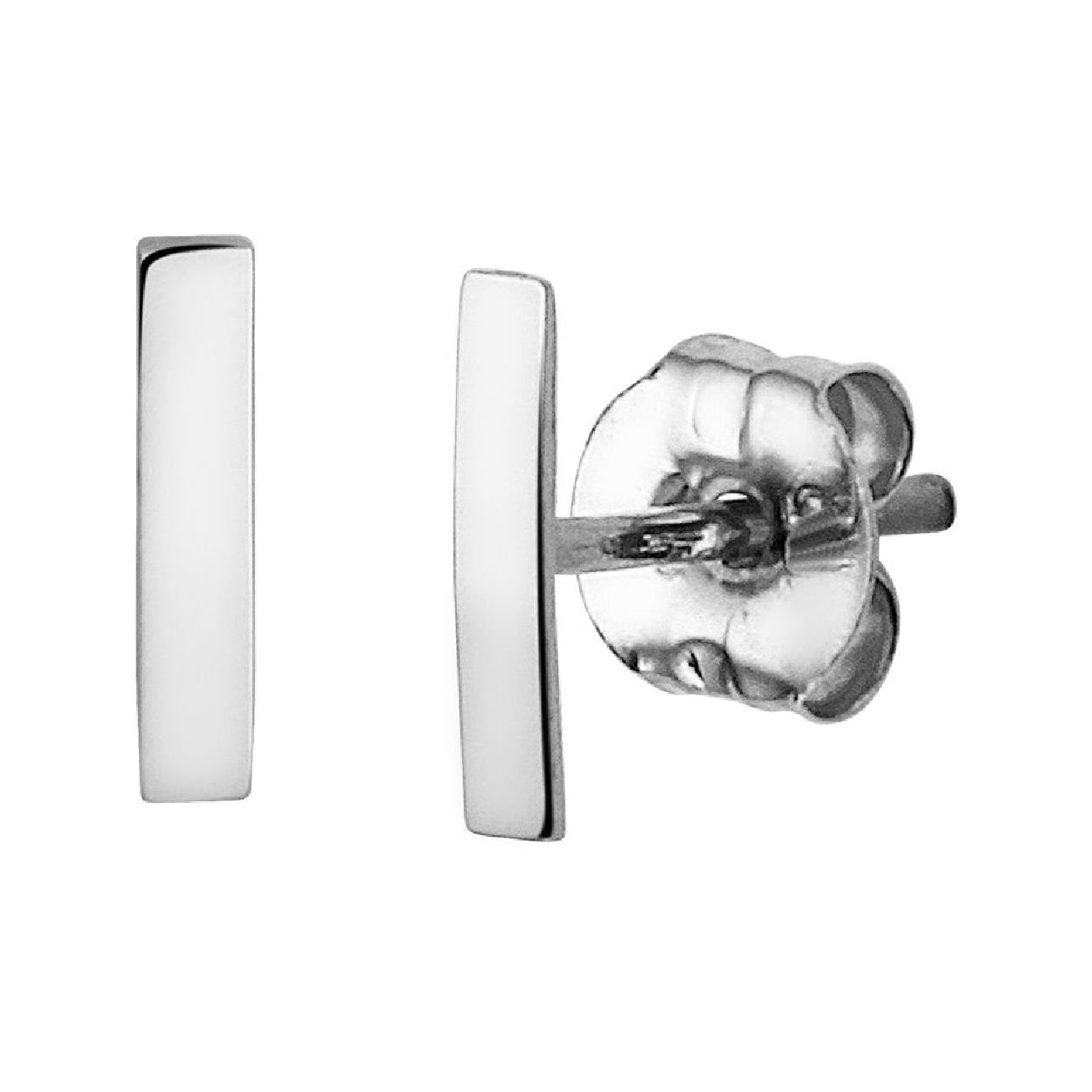 Deze oorknoppen zijn gemaakt van witgoud en ze zijn zilverkleurig. Het is een sieraad voor dames.