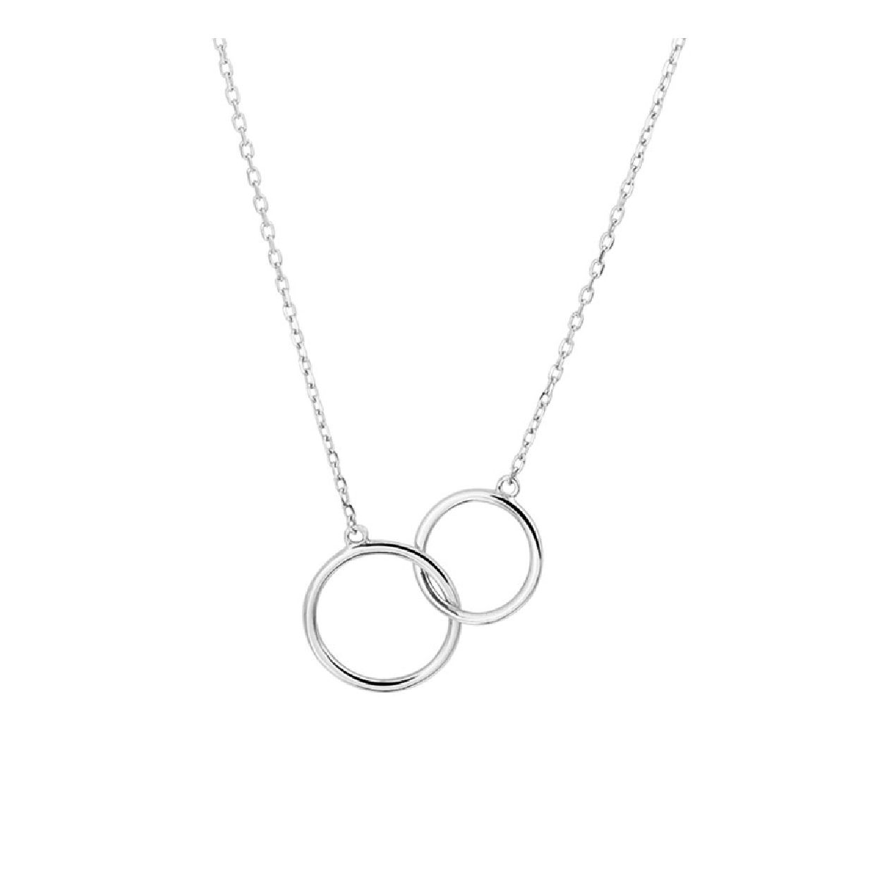 De collier is gemaakt van witgoud en is kleurig. Het is een sieraad voor dames.