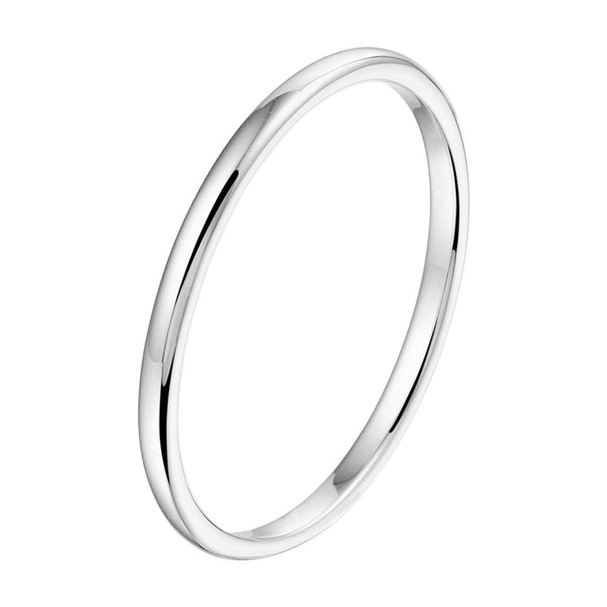 14k Witgouden aanschuifring. De ring heeft een breedte van 1.5mm.