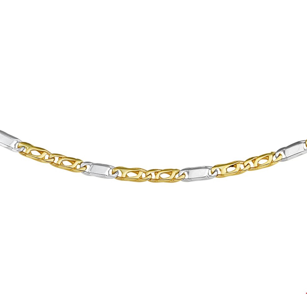 Luxe bicolor wit- en geelgouden 2.6mm valkenoog collier met een lengte van 45cm uitgevoerd met een stevige karabijn sluiting.Subtiel en sophisticated zijn de kernwoorden voor dit gedetailleerde collier.
Uniekenummer serie: 26802
Verpakt per: 1
Doelgroep: unisex
Breedte: 2.6 mm
Langste lengte: 45 mm
