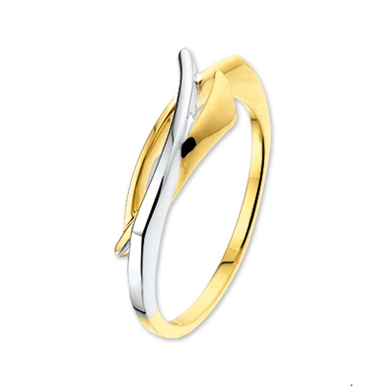 Beschrijving: Bicolor wit- en geelgouden ring met een poli afwerking. 
Uniekenummer serie: 29180
Verpakt per: 1
Doelgroep: dames
Ringmaat: 17.00 mm (53)
Breedte: 7 mm