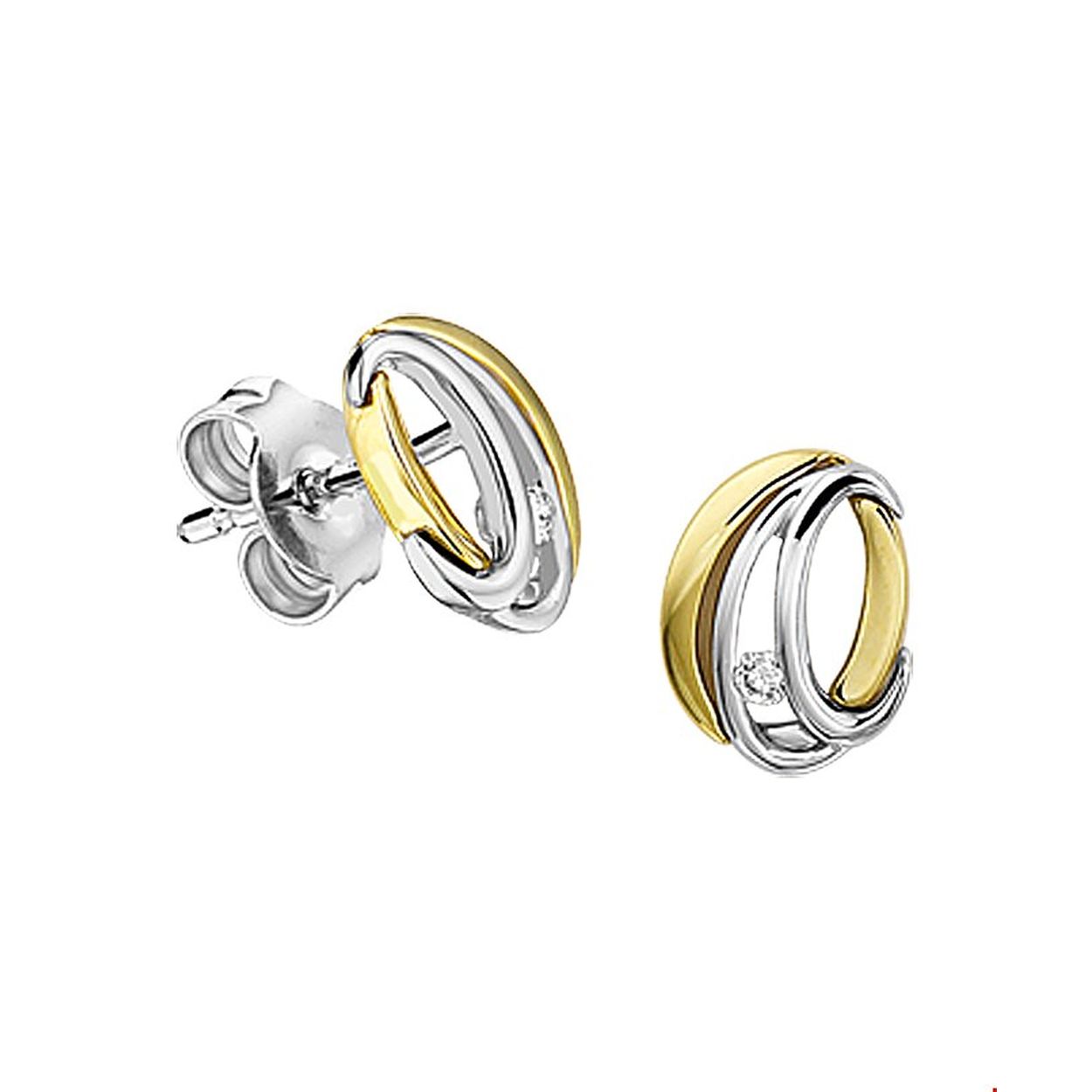Beschrijving: Bicolor wit- en geelgouden oorknoppen met diamant.
Verpakt per: 1
Doelgroep: dames
Breedte: 6.5 mm
Hoogte: 9 mm
Zetting: solitaire (span zetting)