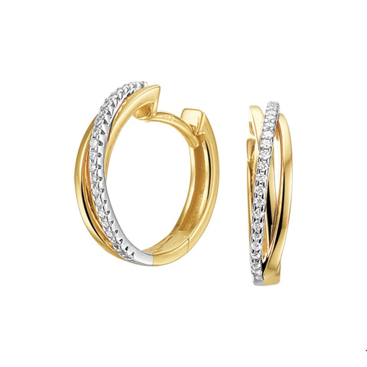 Bicolor oorringen 0.12ct KA4207703