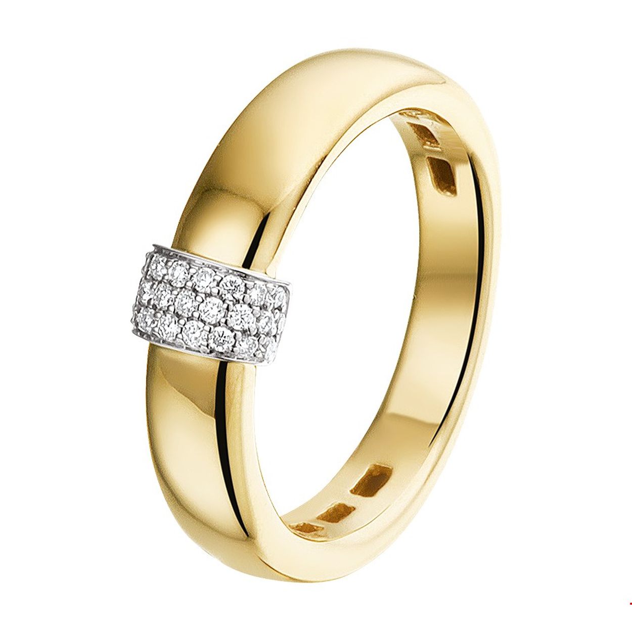 Beschrijving: Elegant geel met witgouden ring van 6mm. breed is uitgevoerd met een pave van briljant geslepen diamant van 0.09ct. Deze stijlvolle ring is perfect voor een stijlvolle avond. Tip: Combineer deze chique ring met andere sieraden uit onze collectie en maak zo een overweldingende set!.
Uniekenummer serie: 37487
Verpakt per: 1
Doelgroep: dames
Ringmaat: 18.50 mm (58)
Breedte: 6 mm
Zetting: pave