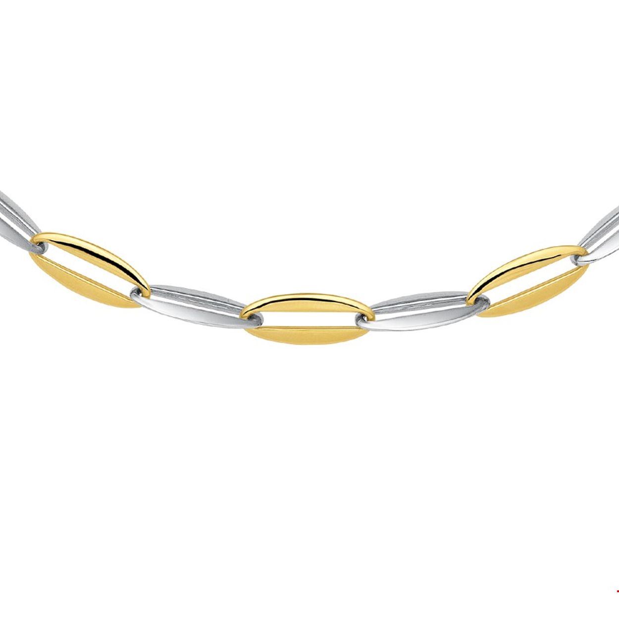 Beschrijving: Bicolor wit- en geelgouden collier met een lengte van 44.5cm en breedte van 7.2mm. Het collier is te combineren met bijpassende sieraden uit onze collectie.
Verpakt per: 1
Doelgroep: dames
Breedte: 7.2 mm
Langste lengte: 44.5 mm