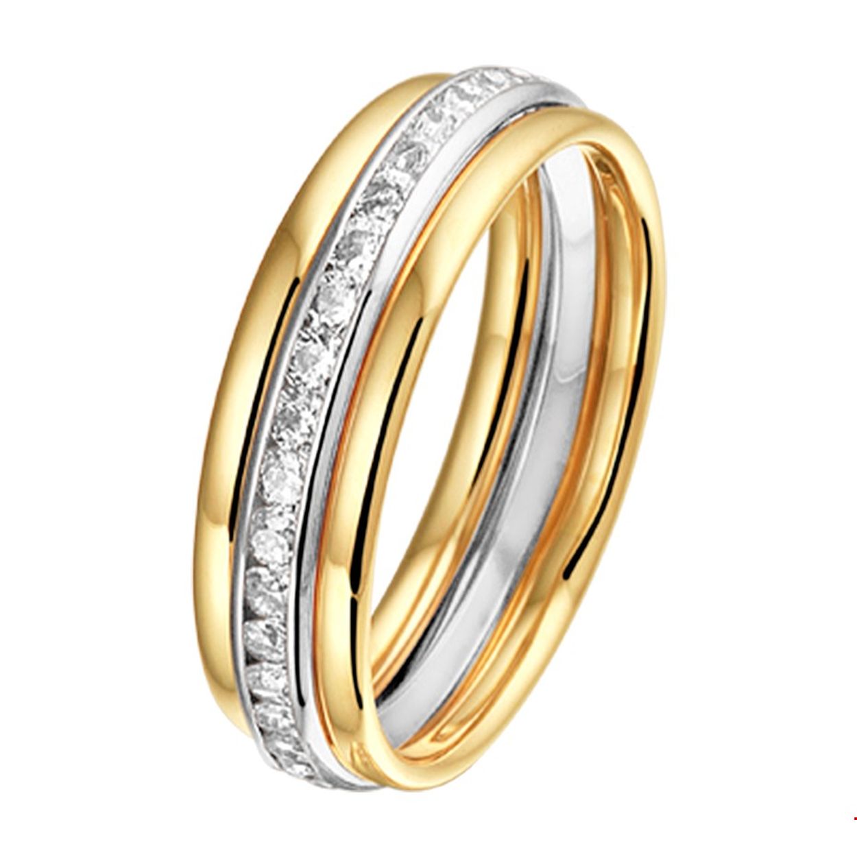 Beschrijving: Chique bicolor wit- en geelgouden 5.5mm brede ring uitgevoerd met een luxe rijzetting van briljant geslepen zirkonia. Door de simplistische luxe design is deze ring gemakkelijk te combineren met andere sieraden uit onze collectie of vanuit je eigen stash!. Zo creeer je elke keer weer een nieuwe look!.
Uniekenummer serie: 38962
Verpakt per: 1
Doelgroep: dames
Ringmaat: 17.75 mm (56)
Breedte: 5.5 mm
Zetting: entourage (rijzetting)