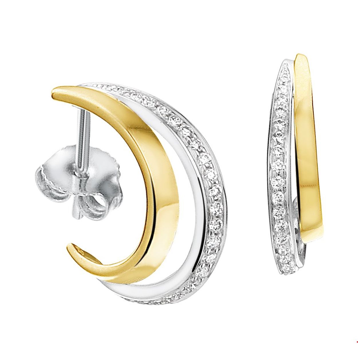 Beschrijving: Chique bicolor geel en witgouden stekercreolen van 16x4mm uitgevoerd met een luxe rijzetting van briljant geslepen diamant 0.16ct. Deze oorsieraden zijn versierd met heldere diamanten en stralen elegantie uit ze maken deze stekercreolen tot een ware eyecatcher. Tip: Perfect kado voor dierbare of geliefde. Diamonds are girls best friend!
Doelgroep: dames
