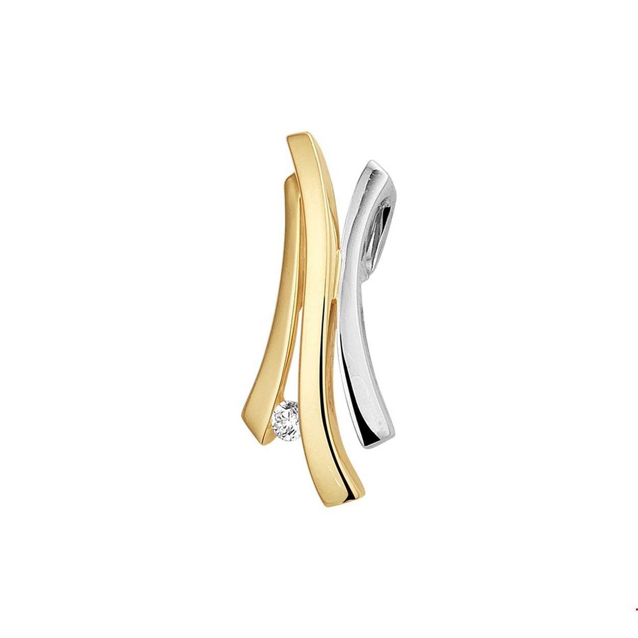 Beschrijving: Bicolor wit- en geelgouden fantasie hanger met diamant. De perfecte balans tussen klassiek en glamour. De hanger staat garant voor een stijlvolle look en laat zich makkelijk combineren bij andere sieraden. Details: Bicolor gouden hanger met een schitterende diamant.
Verpakt per: 1
Doelgroep: dames
Breedte: 9 mm
Hoogte: 20.5 mm
Zetting: solitaire (span zetting)