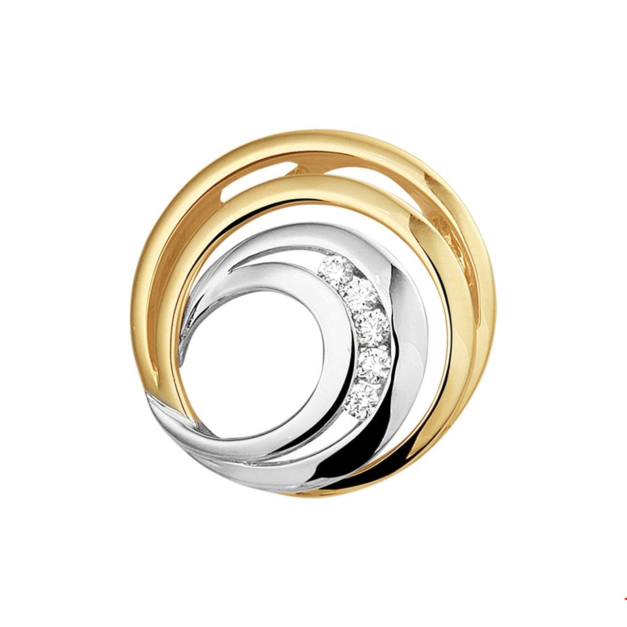 Bicolor wit- en geelgouden ronde hanger met diamant. De perfecte balans tussen klassiek en glamour. De hanger staat garant voor een stijlvolle look en laat zich makkelijk combineren bij andere sieraden. Details: Bicolor gouden hanger met een schitterende diamant rij.
Verpakt per: 1
Doelgroep: dames