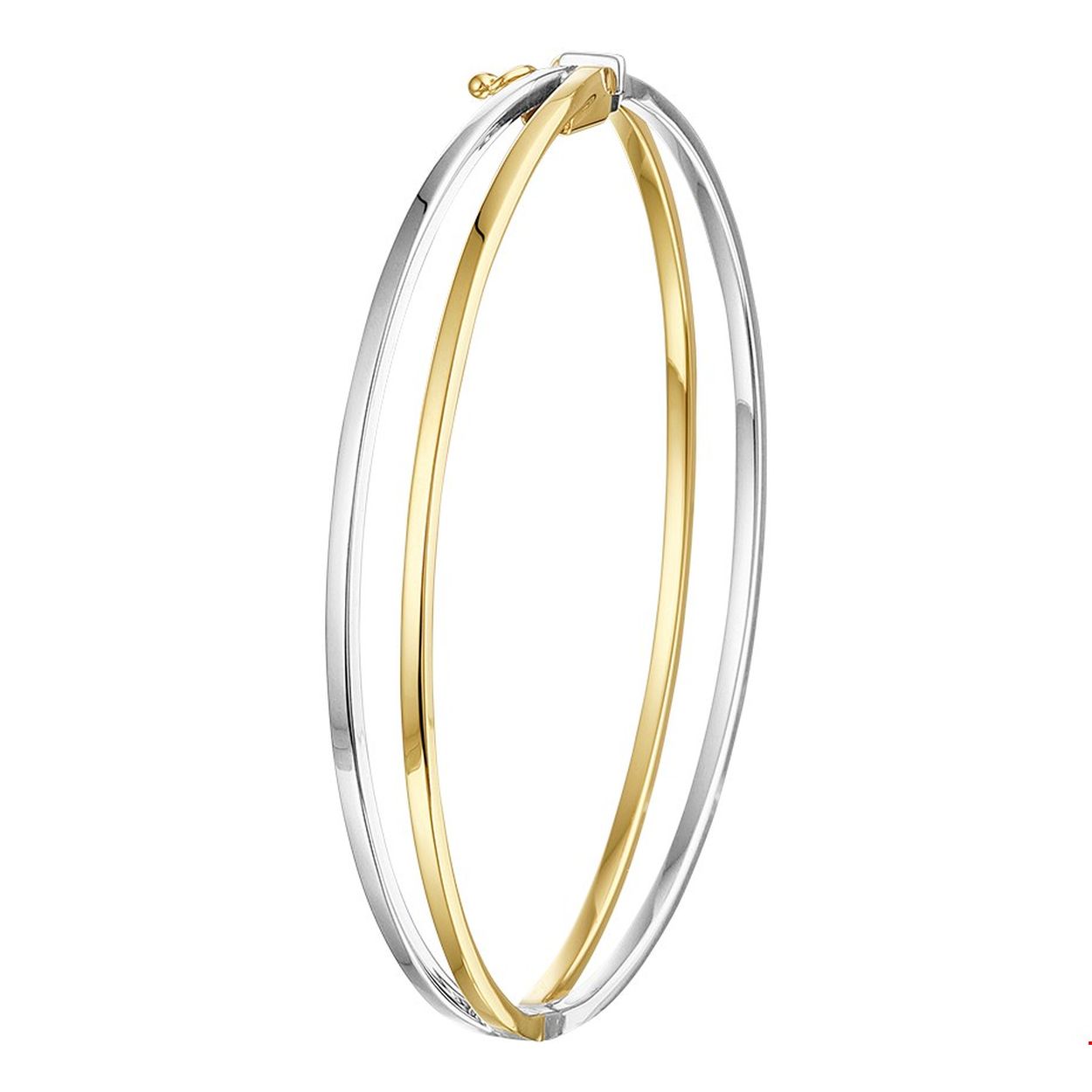 Beschrijving: Mooie bicolor wit- en geelgouden slavenarmband met een binnendiameter van 60mm en een poli afwerking. Een stijlvol design voor een exclusieve uitstraling.
Verpakt per: 1
Doelgroep: dames
Breedte: 7.3 mm