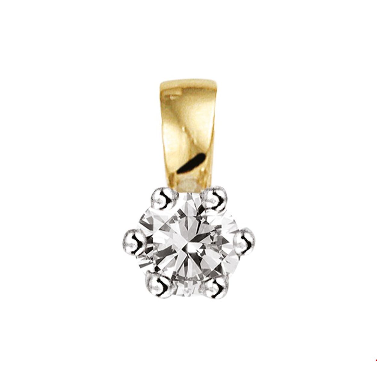 Luxe bicolor geel- en witgouden hanger met afmetingen van 7 x 4mm uitgevoerd met een briljant geslepen diamant van 0.10ct. Tip: Perfect kado voor dierbare of geliefde! Diamonds are girls best friend!
Doelgroep: dames
Breedte: 4 mm
Hoogte: 7 mm
Zetting: solitaire (chatonzetting)