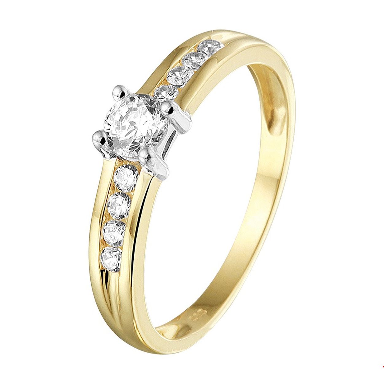 Beschrijving: Stijlvolle bicolor geel- en witgouden ring met een schitterende rij van zirkonia. Tip: Combineer deze ring met bijpassende sieraden uit onze collectie of vanuit je eigen stash en creeer zo elke keer weer een nieuwe look.
Uniekenummer serie: 41910
Verpakt per: 1
Doelgroep: dames
Ringmaat: 17.00 mm (53)
Breedte: 4.5 mm
Zetting: entourage (rijzetting)