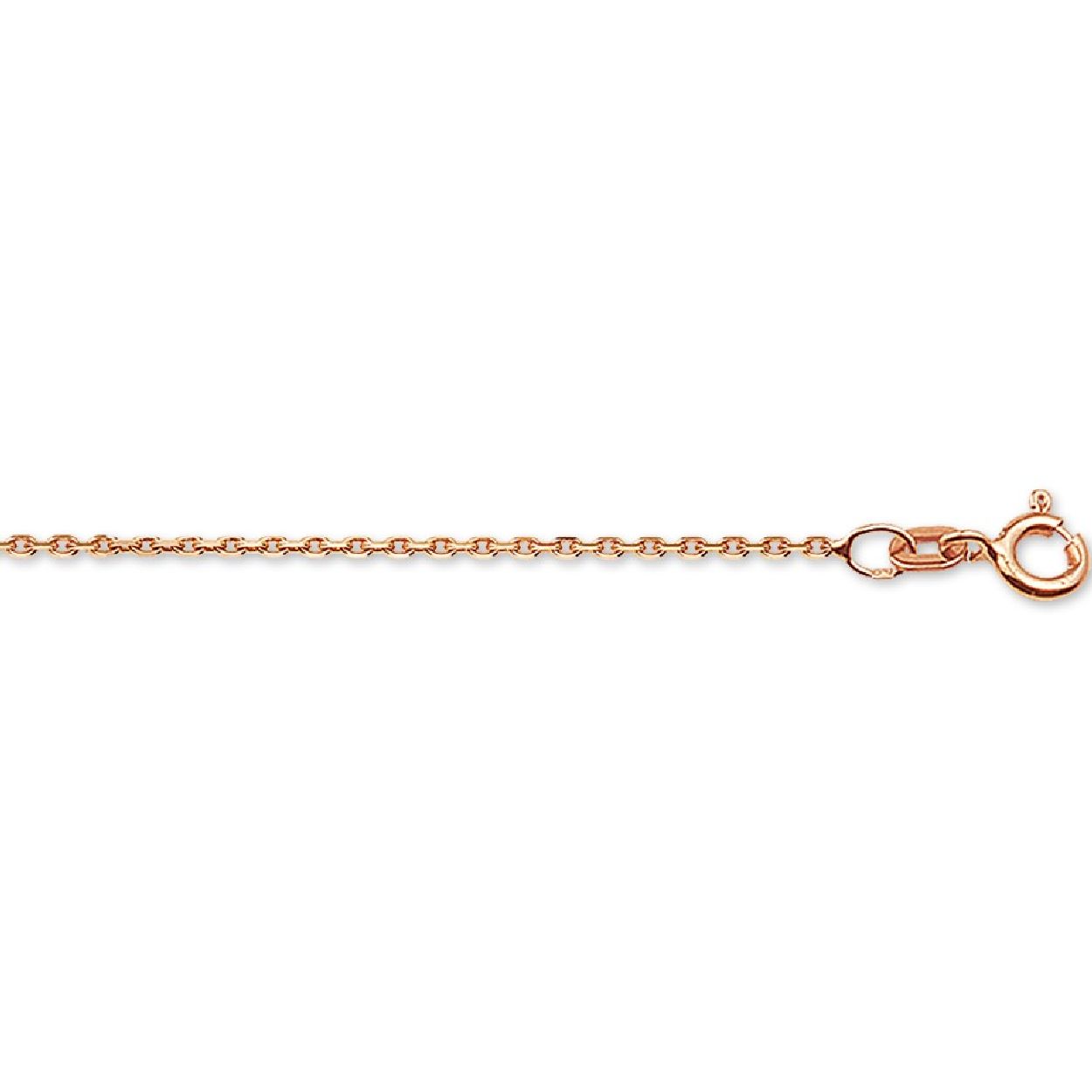 De collier is gemaakt van roségoud en is rosekleurigkleurig. Het collier heeft een draaglengte van 42MM en een schakelbreedte van 1.3mm.