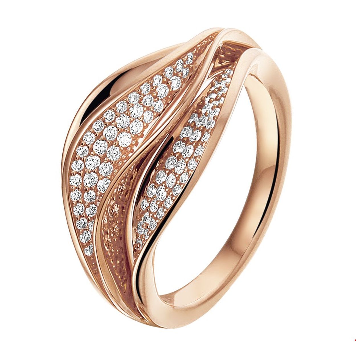 Gender: dames
Ringmaat: 17.75 mm (56)
Breedte: 12.5 mm
Zetting: pave