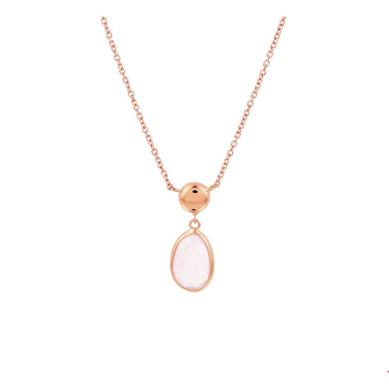 Collier rozegoud  met rozenkwarts 
