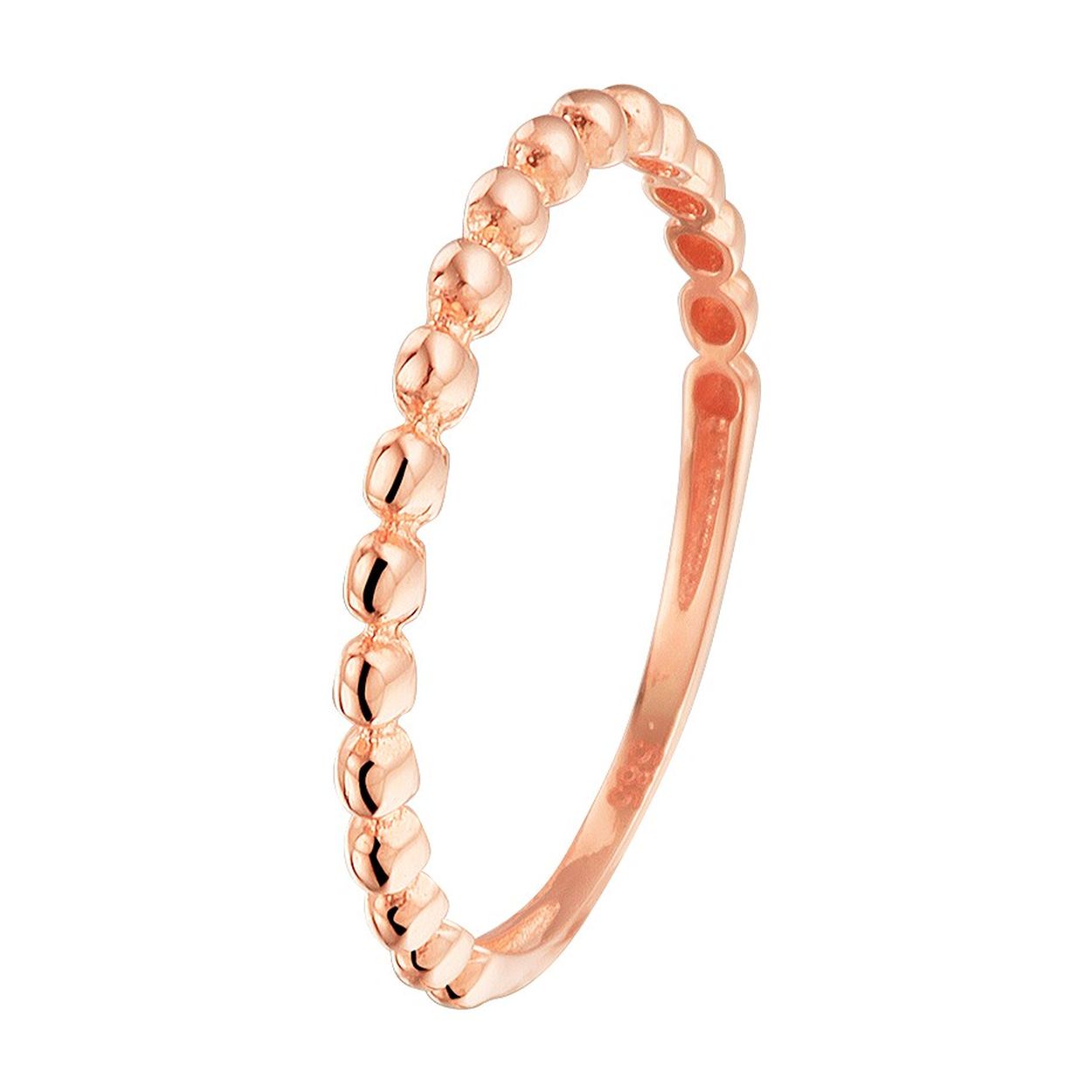 Beschrijving: Stijlvolle rosegouden aanschuifring met een poli afwerking en een subtiel bolletjes design. Tip: Combineer deze ring met andere aanschuifringen voor een subtiele en elegante look.
Uniekenummer serie: 42301
Verpakt per: 1
Doelgroep: dames
Ringmaat: 17.75 mm (56)
Breedte: 1.7 mm