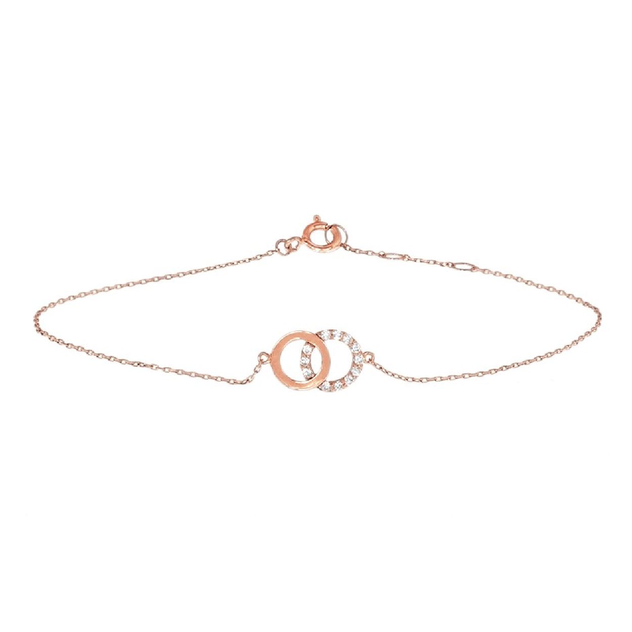 De armband is gemaakt van ros�goud en is rosekleurigkleurig. Het is een sieraad voor dames.