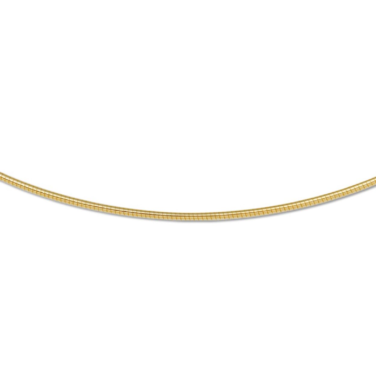 De collier is gemaakt van goud met zilveren kern en is goudkleurig. Het is een sieraad voor dames.