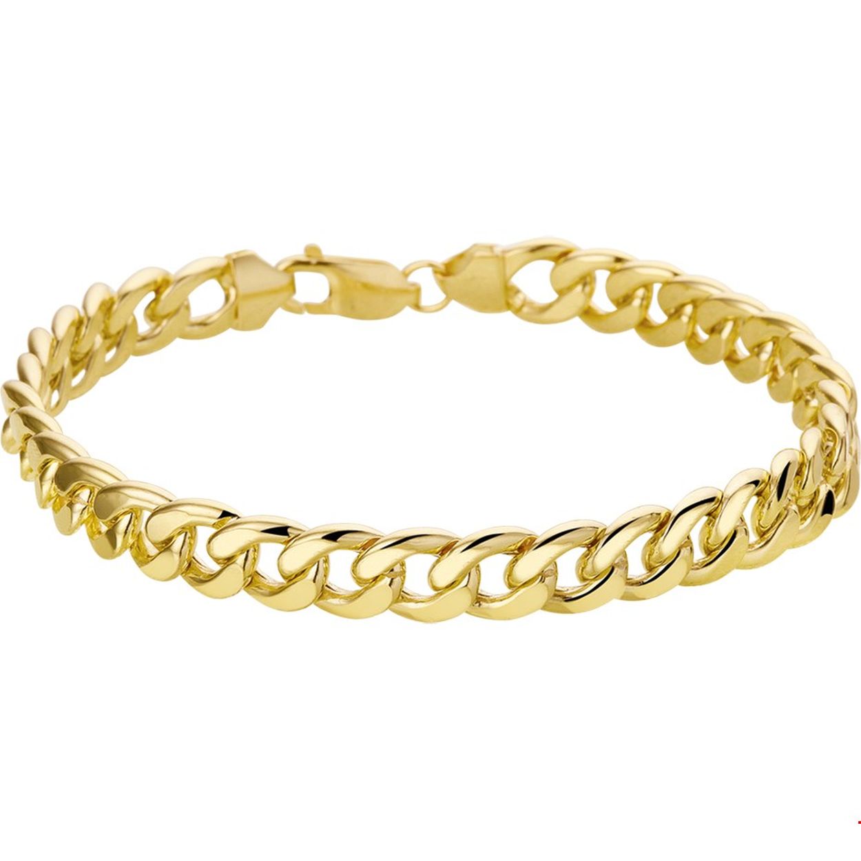 Zilgold 14 karaat geelgouden massieve gourmet schakel met een zilveren KERN en een karabijnsluiting. Het slotje/oogje/kapje zijn volledig goud.
Uniekenummer serie: 32471
Breedte: 8 mm
Langste lengte: 21 mm