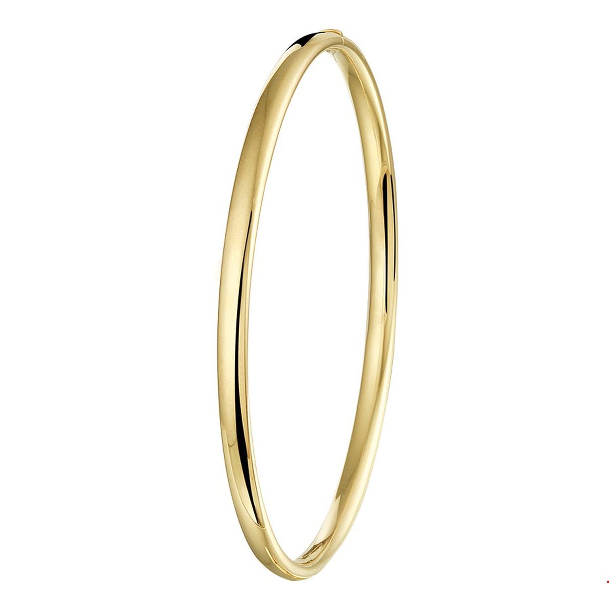Goud met zilveren kern slavenarmband dames 4mm