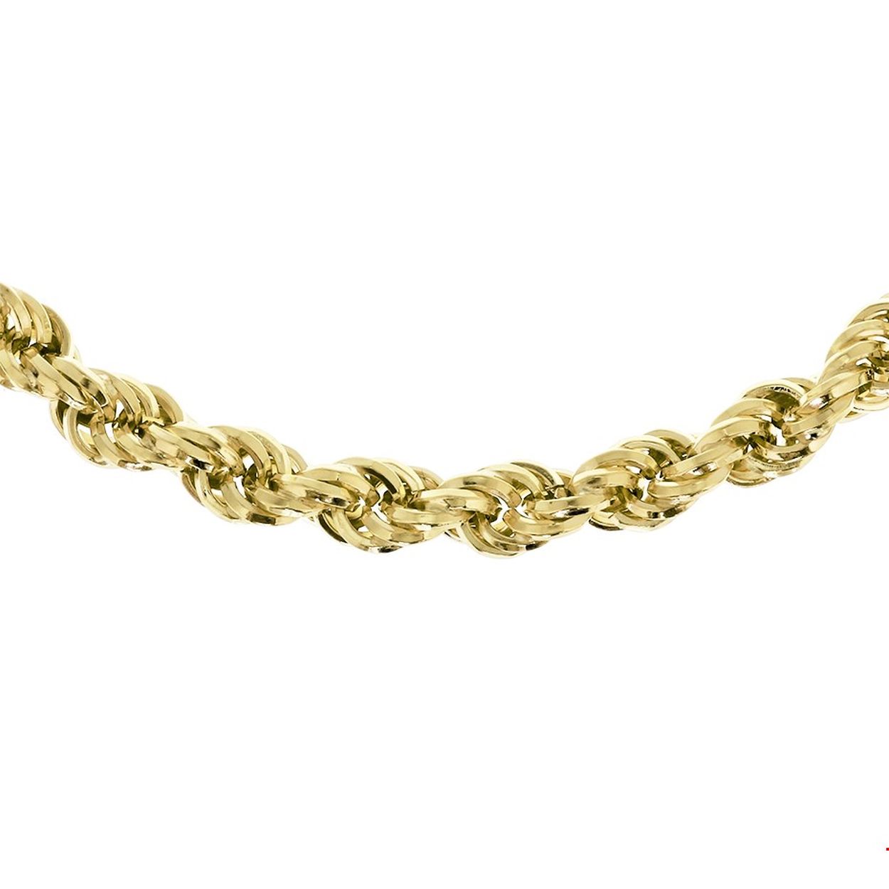 Beschrijving: Geelgouden koord collier met een zilveren kern.
Verpakt per: 1
Doelgroep: dames
Breedte: 6.5 mm
Langste lengte: 47 mm