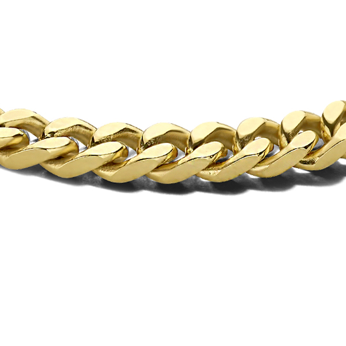 14k Geelgoud met 925 zilveren kern collier. Het collier heeft een draaglengte van 45cm.