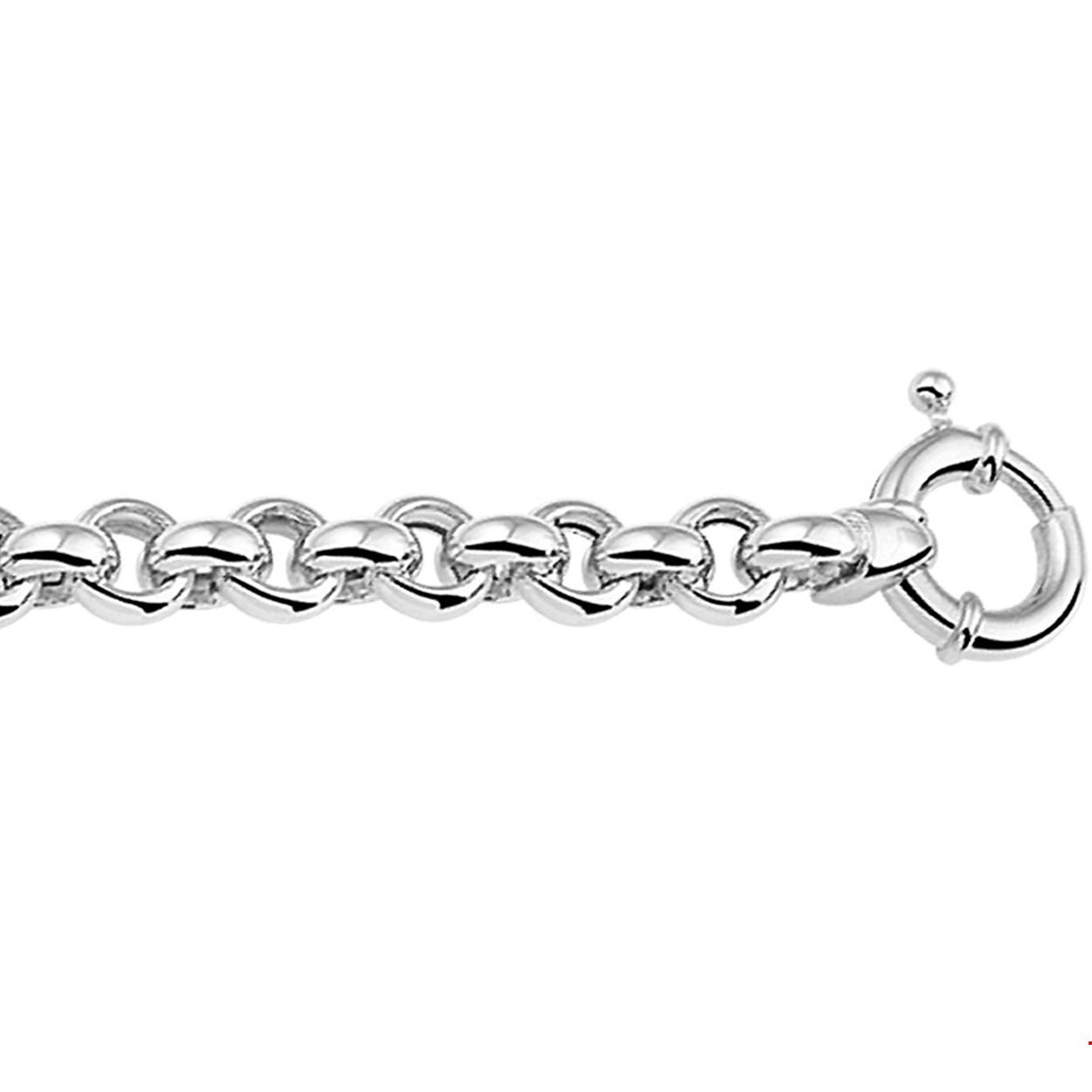 Deze prachtige witgouden jasseron armband heeft een zilveren kern en is een echte eyecatcher. De armband kan solo worden gedragen voor een subtiele look of gestapeld met andere armbanden voor een trendy en moderne uitstraling. De armband heeft een verfijnde uitstraling en is perfect voor elke gelegenheid. Een must-have voor elke sieradencollectie. Maak je look compleet met deze schitterende armband!