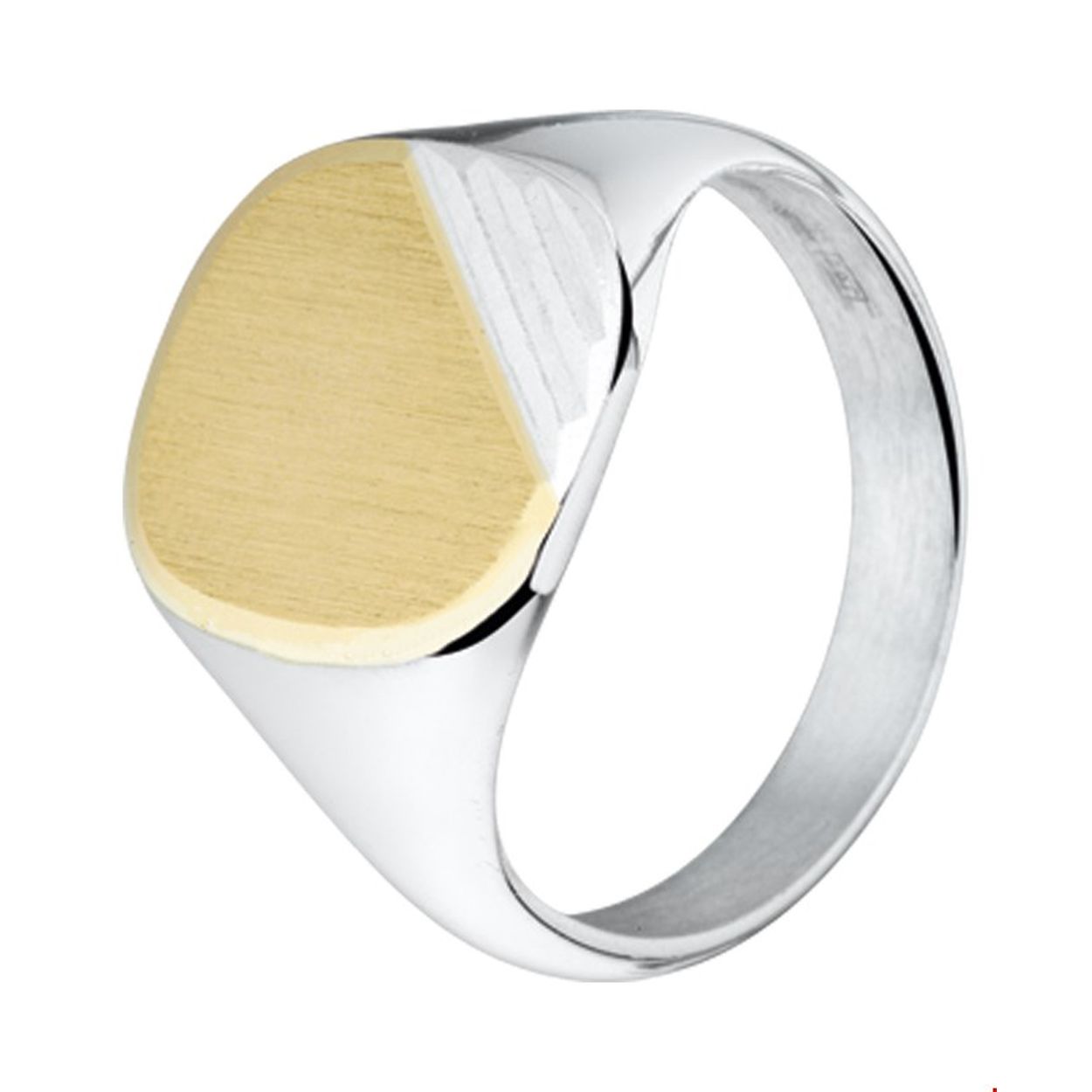 Beschrijving: Zilveren en geelgouden graveerring met een gediamanteerde afwerking. 
Uniekenummer serie: 28913
Verpakt per: 1
Doelgroep: heren
Ringmaat: 19.00 mm (60)
Breedte: 17 mm