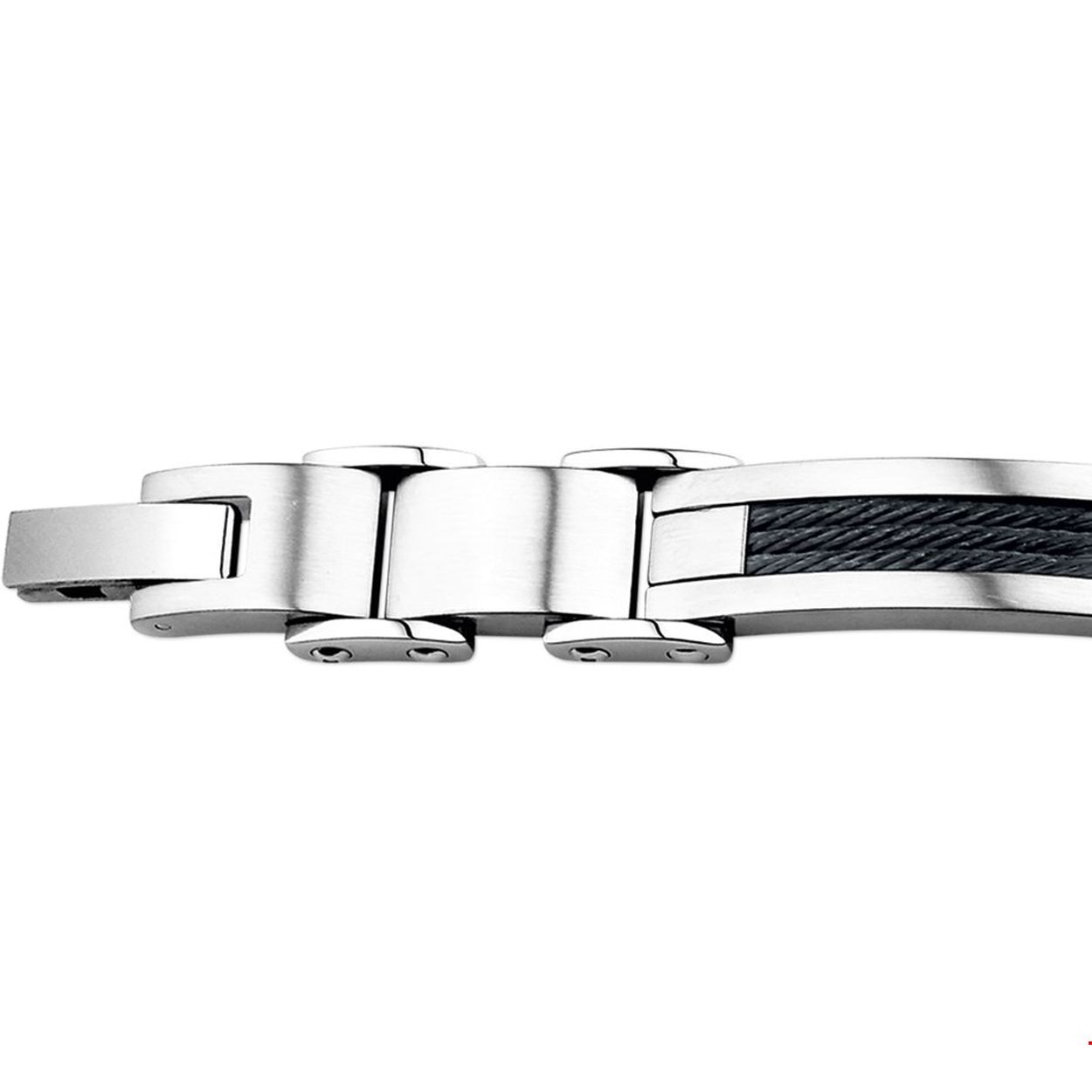 Beschrijving: Stalen armband met een poli/matte afwerking. 
Verpakt per: 1
Doelgroep: heren
Breedte: 14.5 mm
Langste lengte: 21 mm