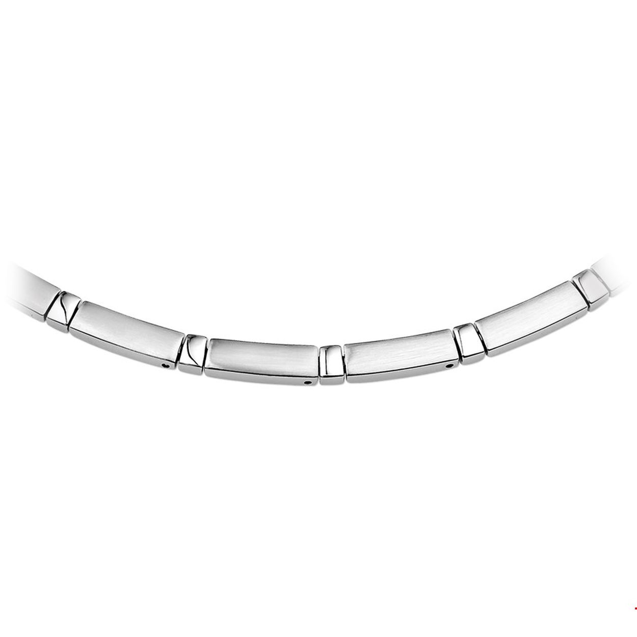 Beschrijving: Stalen collier met een poli/matte afwerking.
Verpakt per: 1
Doelgroep: dames
Breedte: 5 mm
Kortste lengte: 42 mm
Langste lengte: 45 mm