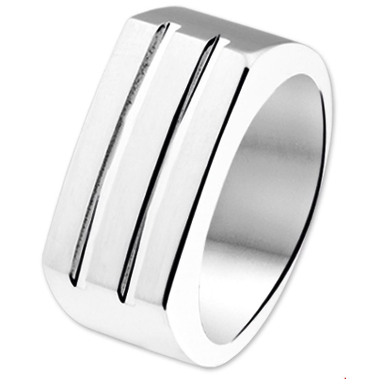 Beschrijving: Stalen dwarsmodelring met een poli/matte afwerking. 
Uniekenummer serie: 27068
Verpakt per: 1
Doelgroep: heren
Ringmaat: 20.50 mm
Breedte: 10 mm