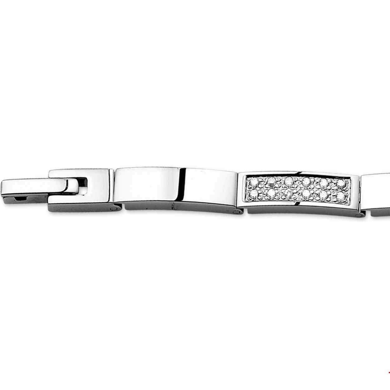 Beschrijving: Stalen armband met zirkonia.
Verpakt per: 1
Doelgroep: dames
Breedte: 6 mm
Langste lengte: 19 mm
Zetting: pave